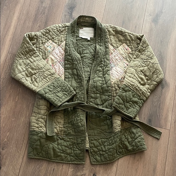 Anthropologie Quilted Patchwork Kimono Coat - Picture 3 of 6
